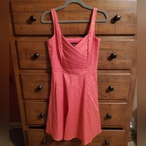 Blu Sage Orange Shiny Sleeveless Dress. Size 4.